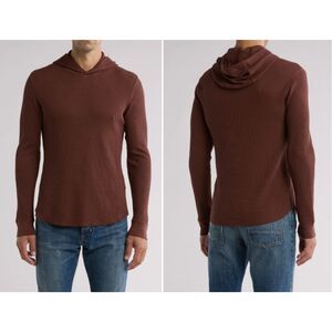 Thermal Pullover Hoodie - Vince - Men's Hoodie Plum/Brown/Purple Size MEDIUM
